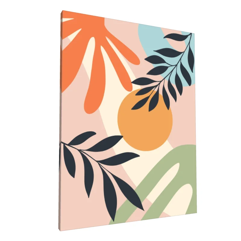 Tablou canvas: Compoziție Abstractă Boho în Teme Calde - Image 1