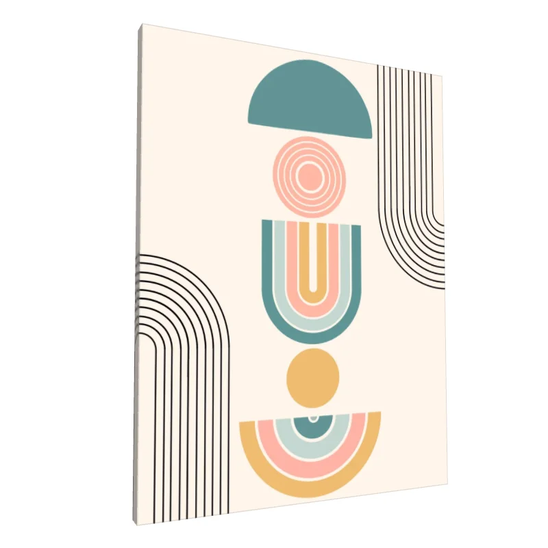 Tablou canvas: Forme Geometrice Boeme în Pastel - Image 1