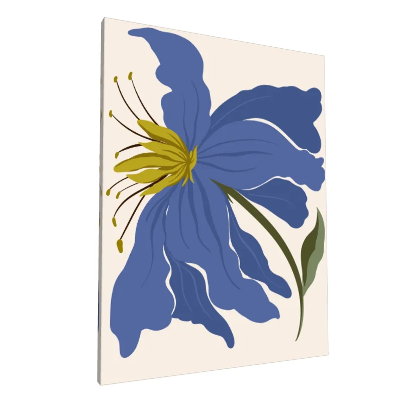 Tablou canvas: Floare Albastră Abstracție Boemă