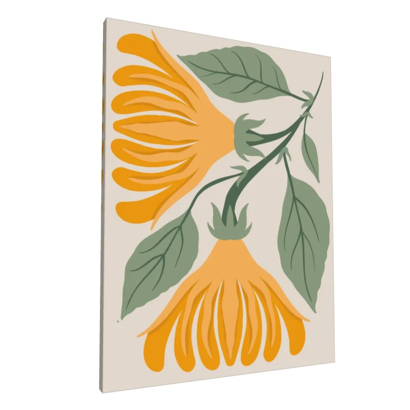 Tablou canvas: Flori Abstracte Boeme în Tablou