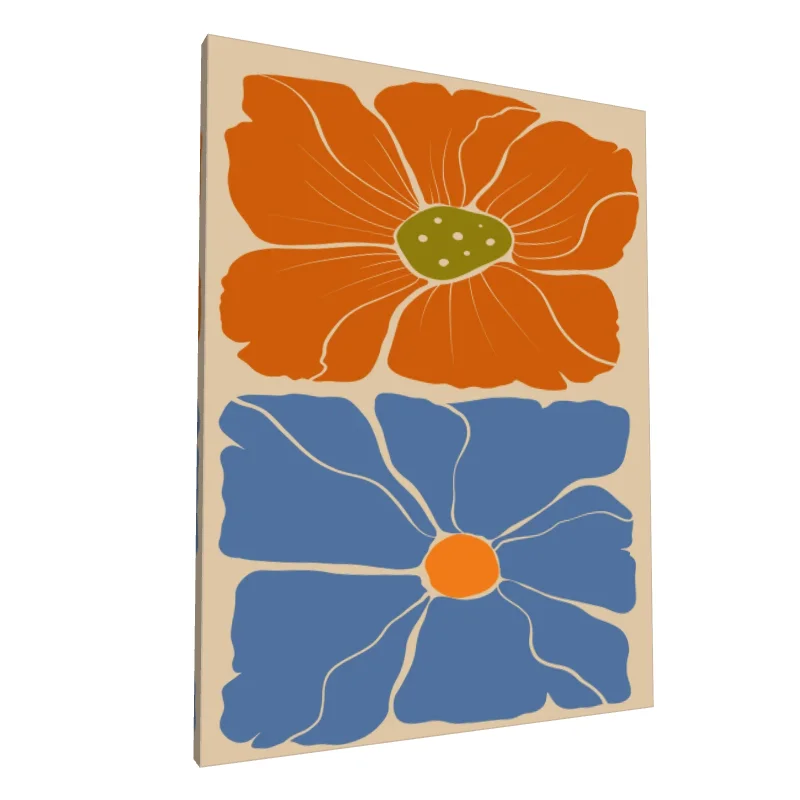 Tablou canvas: Flori Abstraite în Culori Boeme