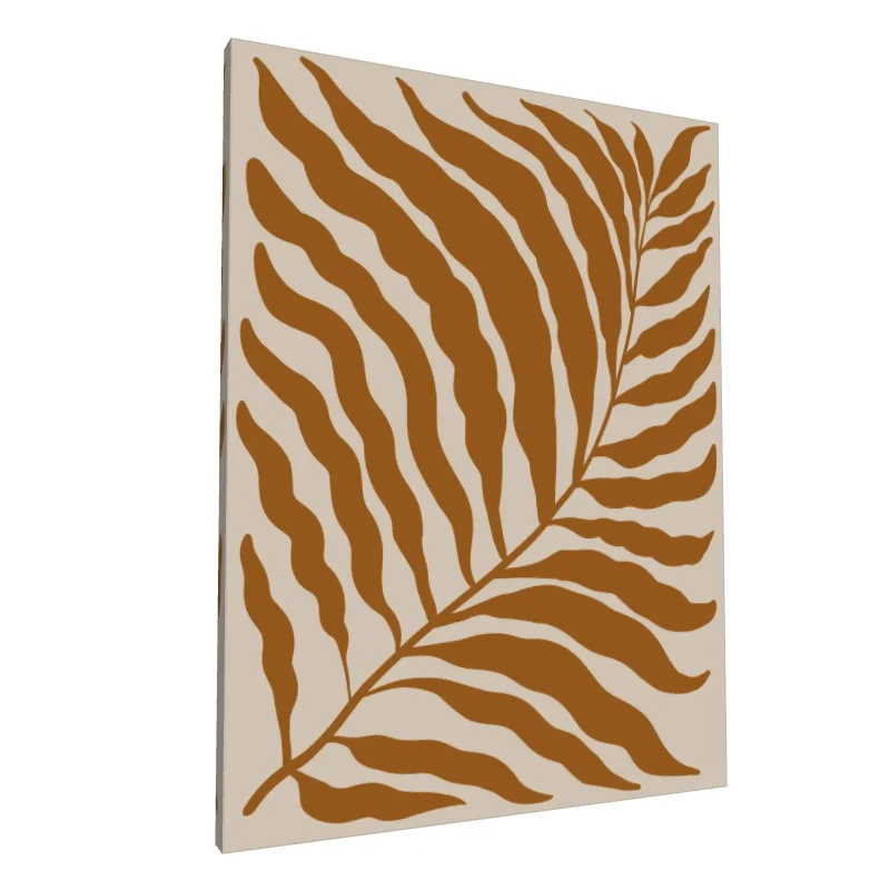 Tablou canvas: Frunză Abstractă în Tenta Boemă