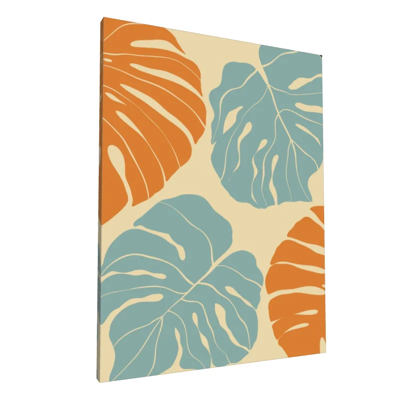 Tablou canvas: Frunze Monstera în Tonuri Boeme