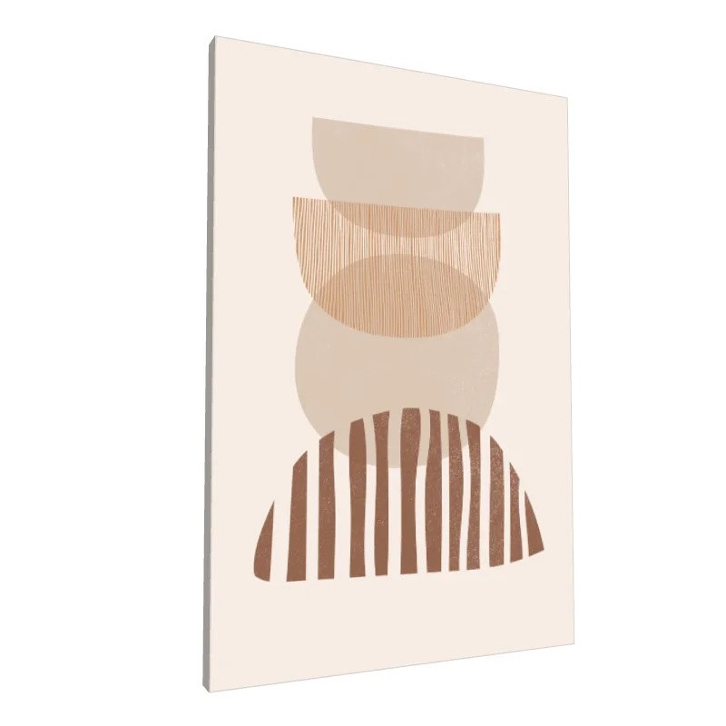 Tablou canvas: Forme Geometrice în Tonalități Pământii - Image 1