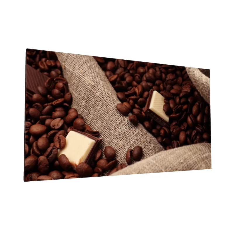 Tablou canvas: Cafea și Ciocolată pe Fundal de Iută - Image 1