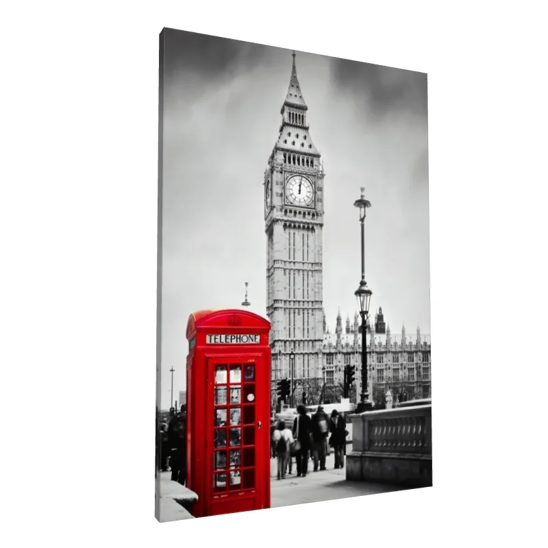 Tablou canvas: Big Ben și Cabina Telefonică Roșie - Image 1