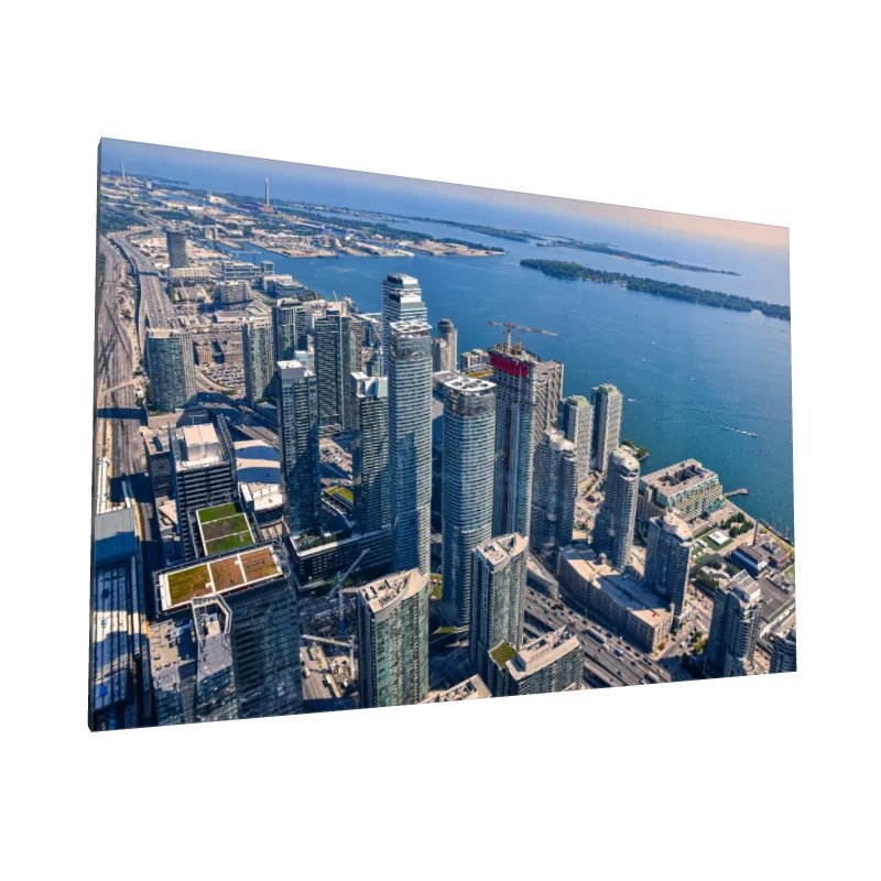 Tablou canvas: Panoramă Urbană cu Vedere la Lac