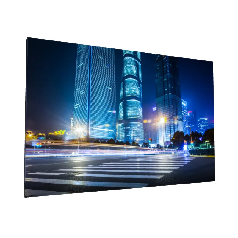 Tablou canvas: Zgârie-nori Nocturni în Lumini Albastre