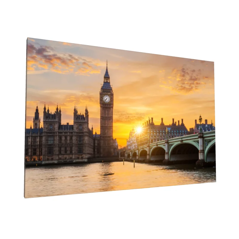 Tablou canvas: Apus la Big Ben și Podul Westminster