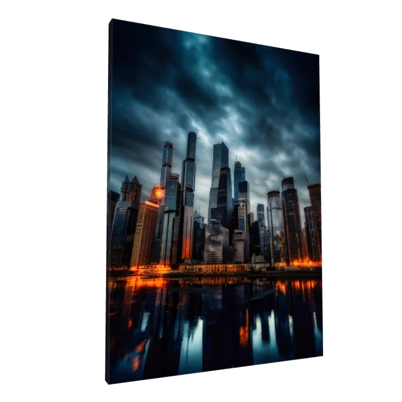 Tablou canvas: Peisaj Urban cu Clădiri Înalte - Image 1