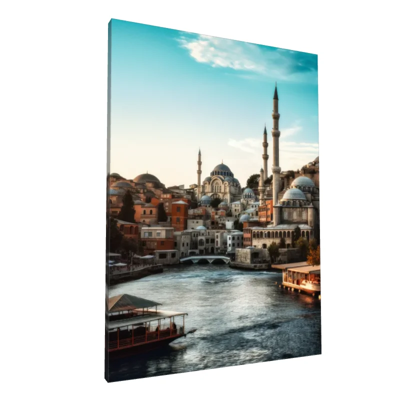 Tablou canvas: Peisaj Urban cu Minarete la Apus