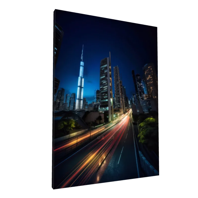 Tablou canvas: Vedere Nocturnă a Orașului Futurist - Image 1