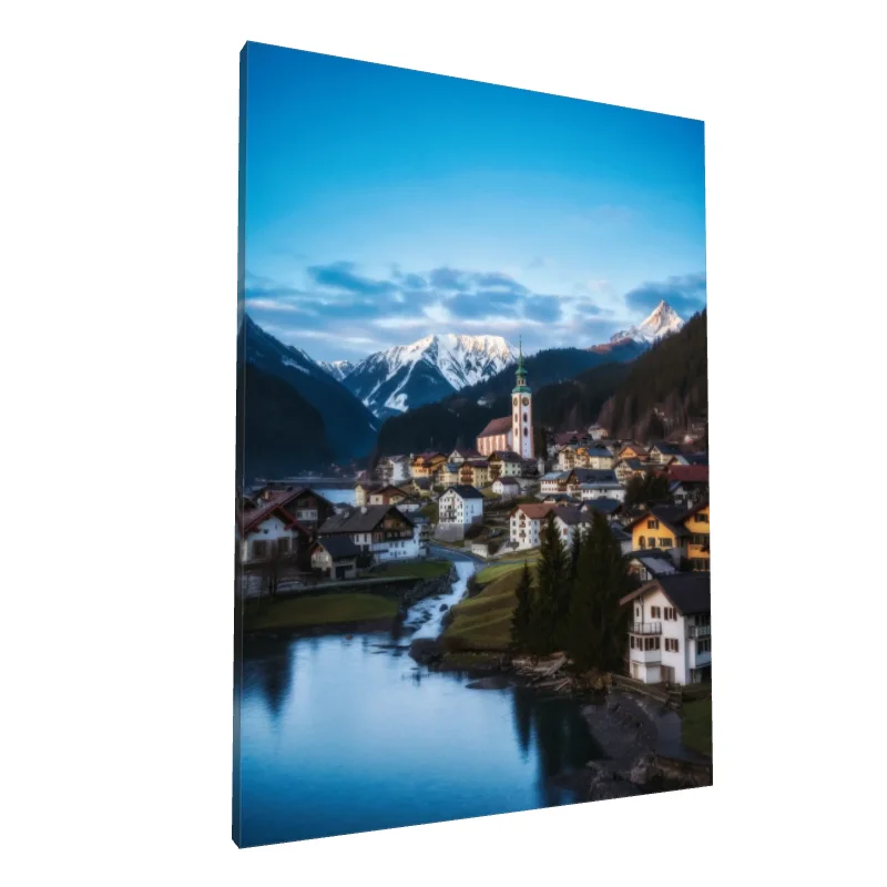 Tablou canvas: Oraș de Munte la Răsărit