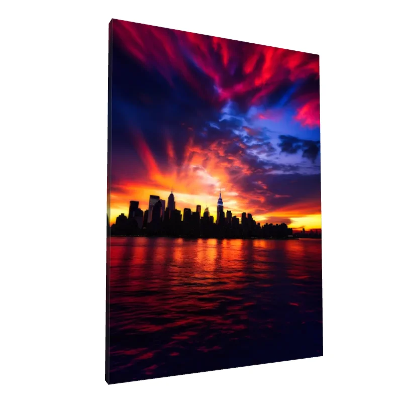 Tablou canvas: Silhouette Urbană la Apus 3