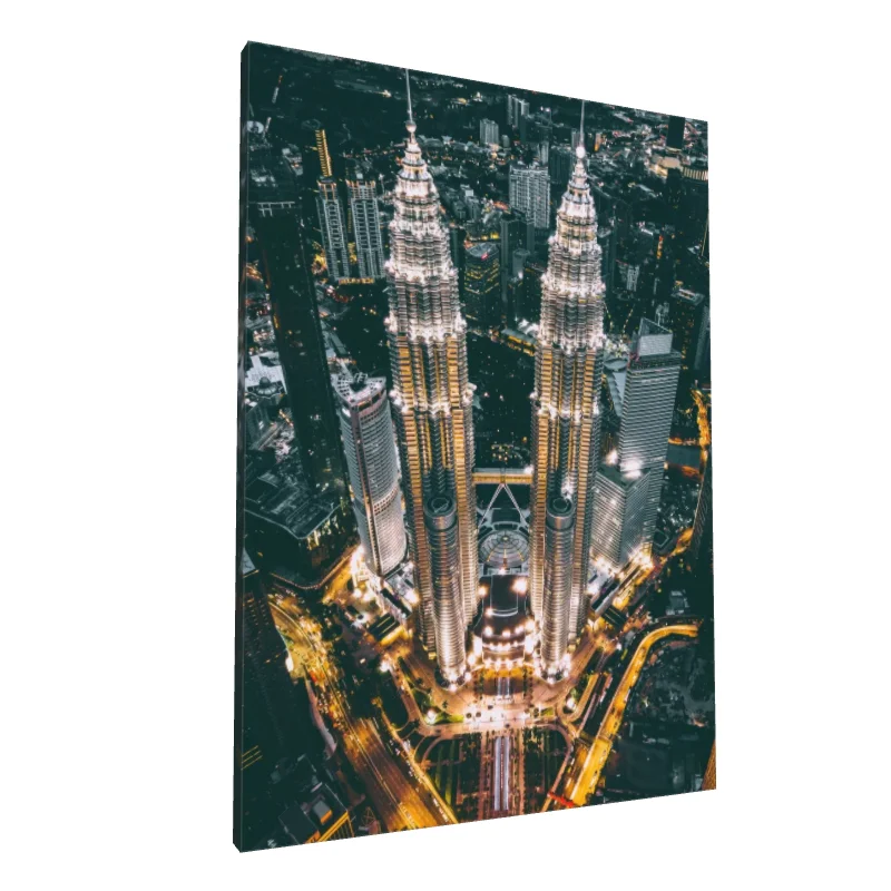 Tablou canvas: Turnurile Petronas Iluminate Noaptea