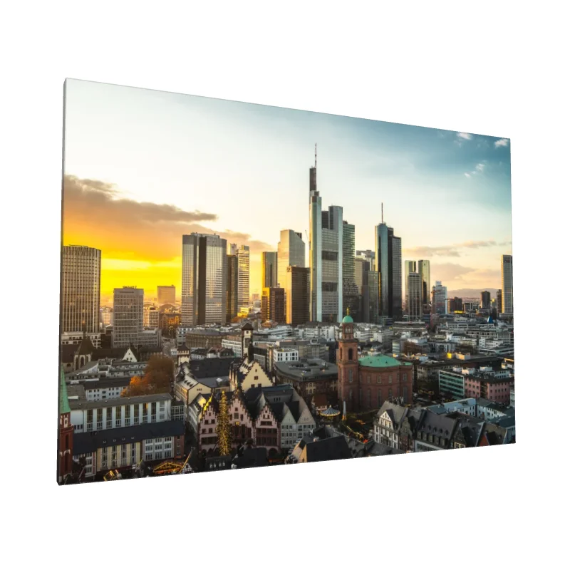 Tablou canvas: Silhouette Urbană la Apus 4 - Image 1