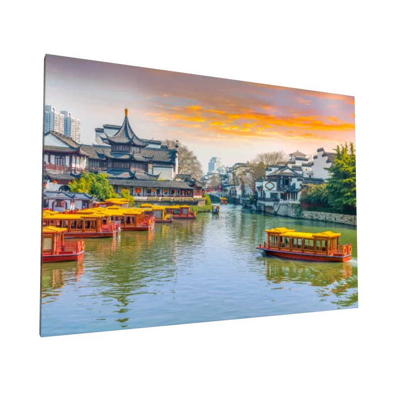 Tablou canvas: Peisaj Tradițional Chinezesc la Apus