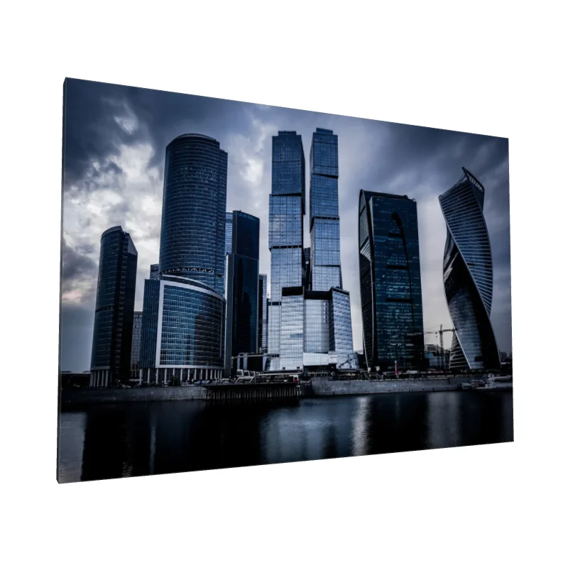 Tablou canvas: Silhouette Urbană cu Clădiri Moderniste - Image 1