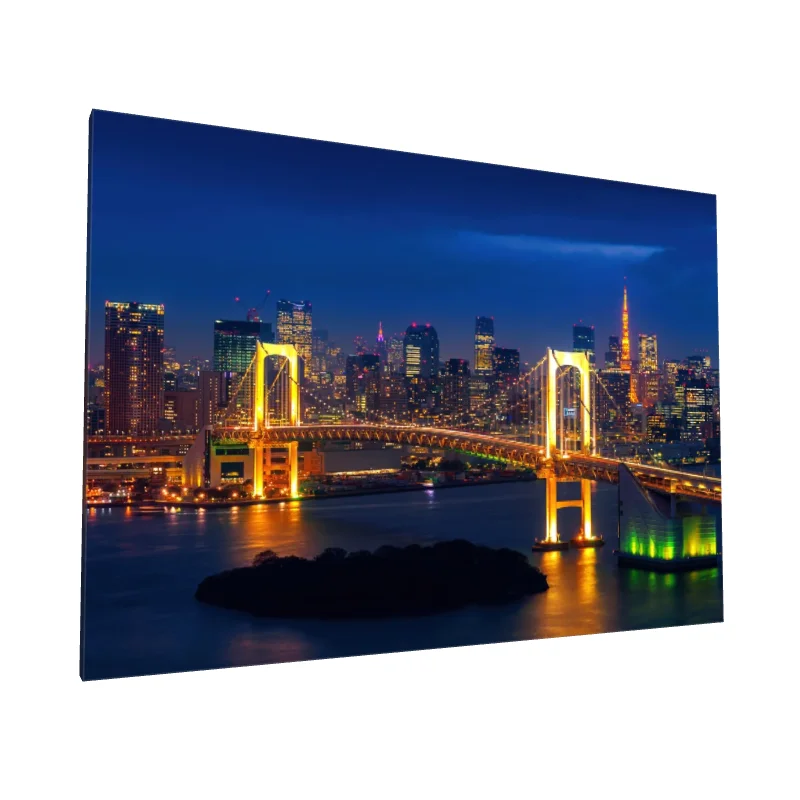 Tablou canvas: Podul Curcubeu și Skyline-ul Nocturn Tokyo