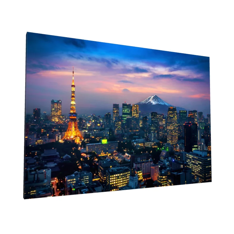 Tablou canvas: Panoramă Nocturnă Tokyo cu Muntele Fuji