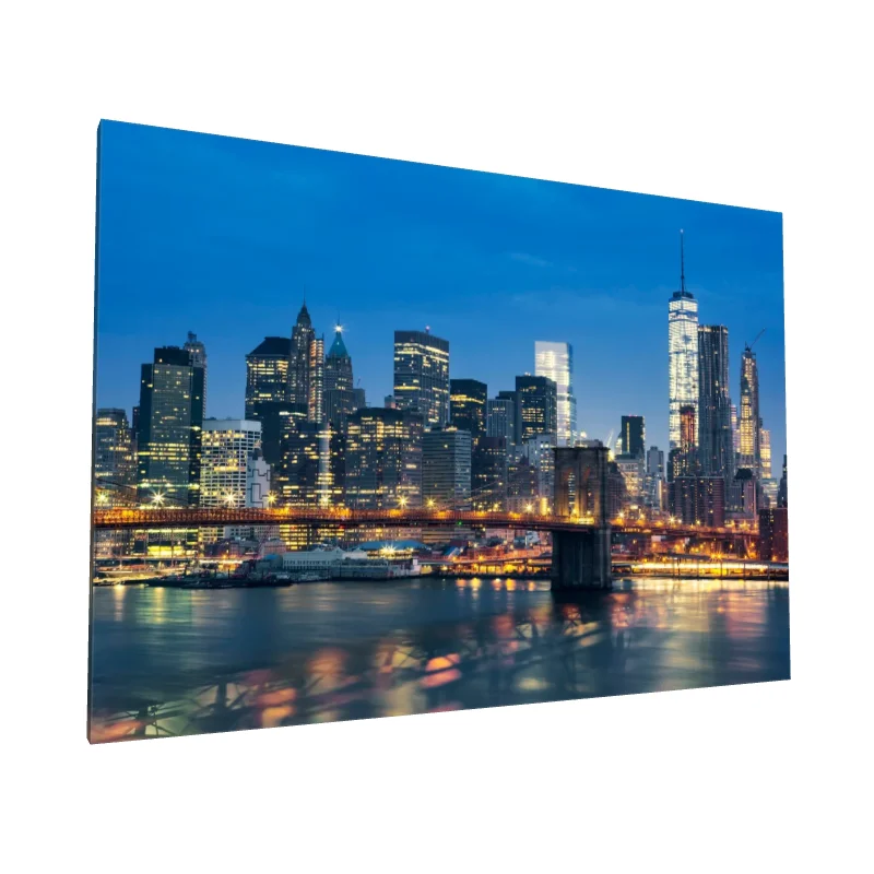 Tablou canvas: Skyline Nocturn New York cu Podul Brooklyn