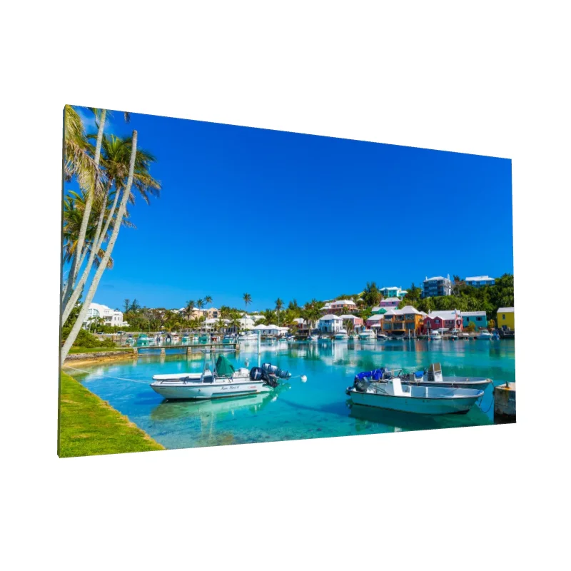 Tablou canvas: Peisaj Portuar Tropical cu Bărci