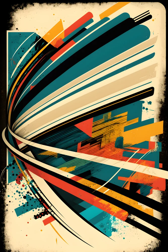 Tablou canvas: Forme Geometrice în Culori Vibrante - Thumbnail 2