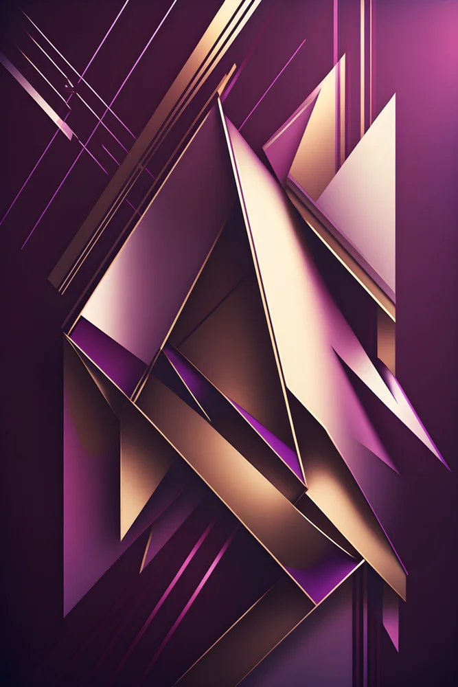 Tablou canvas: Forme Geometrice în Culori Metalice - Thumbnail 2