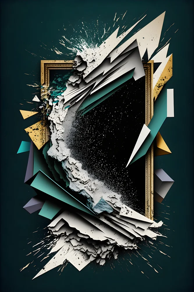 Tablou canvas: Compoziție Dinamică cu Elemente Geometrice - Thumbnail 2