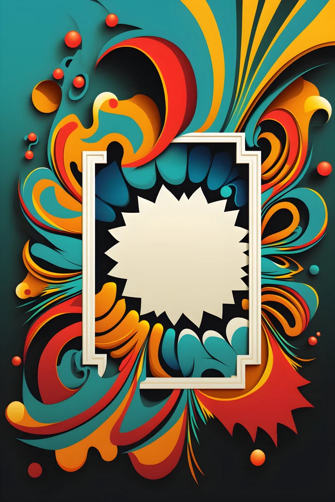 Tablou canvas: Explozie de Forme și Culori Vii - Thumbnail 2