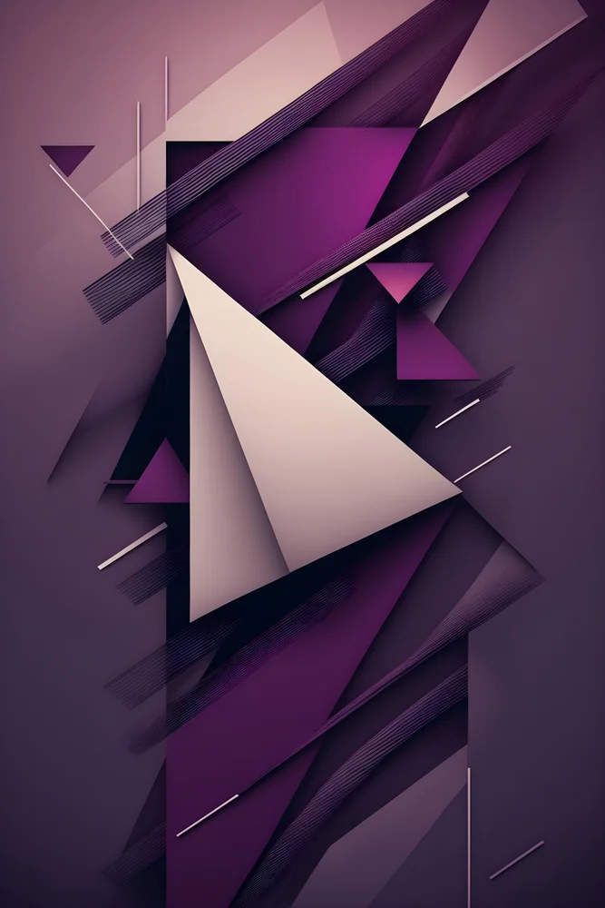 Tablou canvas: Geometrie Dinamică în Tenta Mov - Thumbnail 2