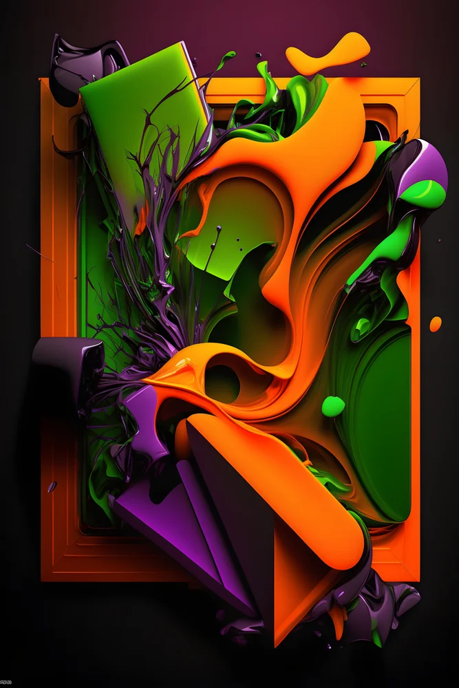 Tablou canvas: Explozie de Culoare în Forme Abstracte - Thumbnail 2