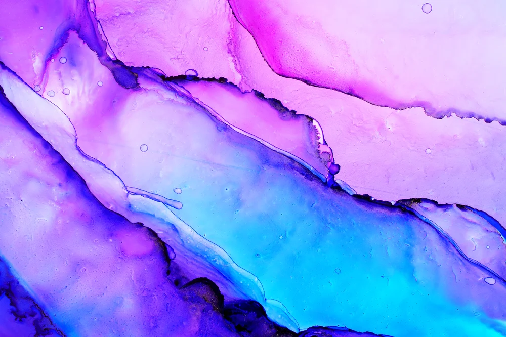 Tablou canvas: Peisaj Abstract în Tonuri de Mov și Albastru - Thumbnail 2