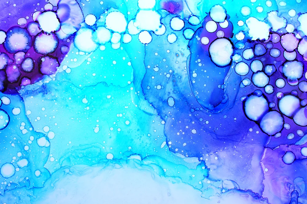 Tablou canvas: Culori Violete și Albastre în Abstracție - Thumbnail 2