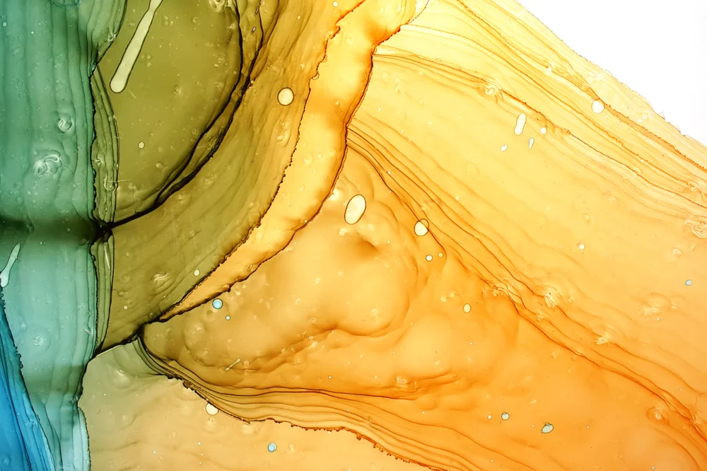 Tablou canvas: Fluiditate Cromatică în Tonuri Calde - Thumbnail 2