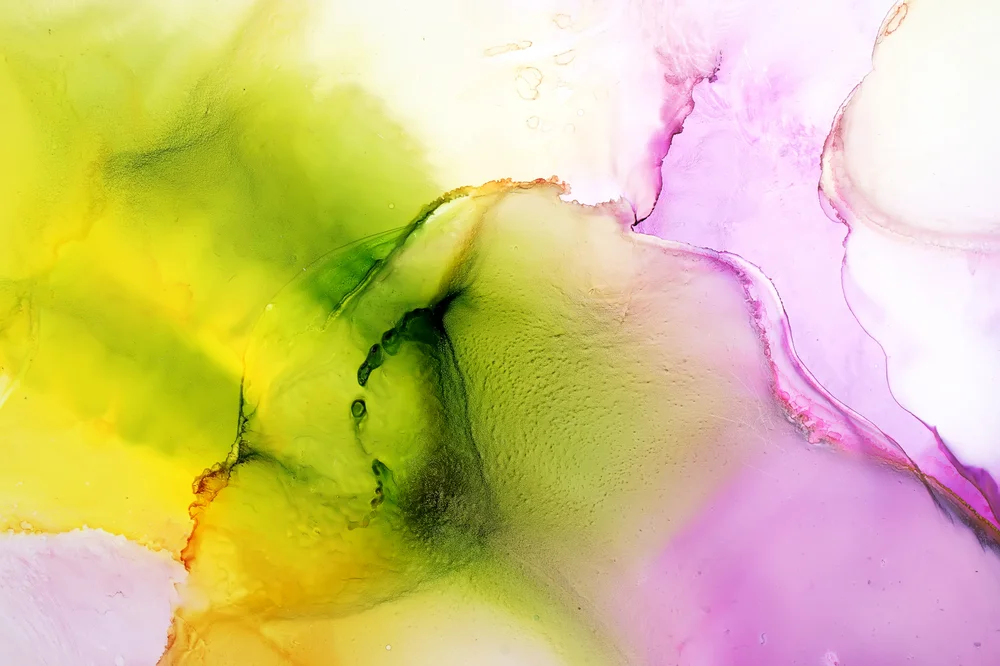 Tablou canvas: Pata de Culoare în Verde și Mov - Thumbnail 2