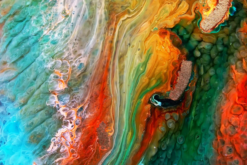 Tablou canvas: Furtună de Culori în Stil Abstract - Thumbnail 2