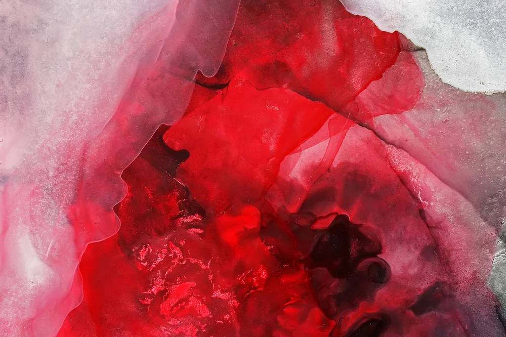 Tablou canvas: Explozie de Roșu în Tuse Abstracte - Thumbnail 2