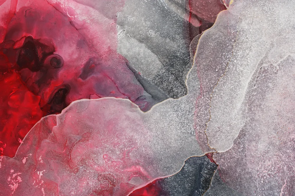 Tablou canvas: Compoziție Abstractă în Tonuri de Roșu și Gri - Thumbnail 2