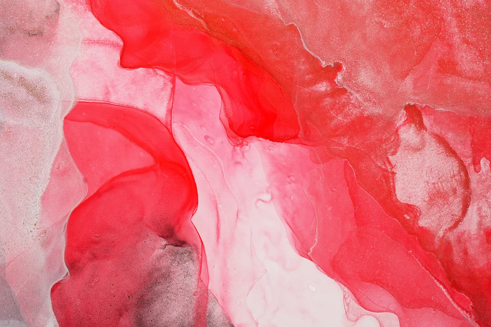 Tablou canvas: Forme Fluide în Tonuri de Roșu - Thumbnail 2