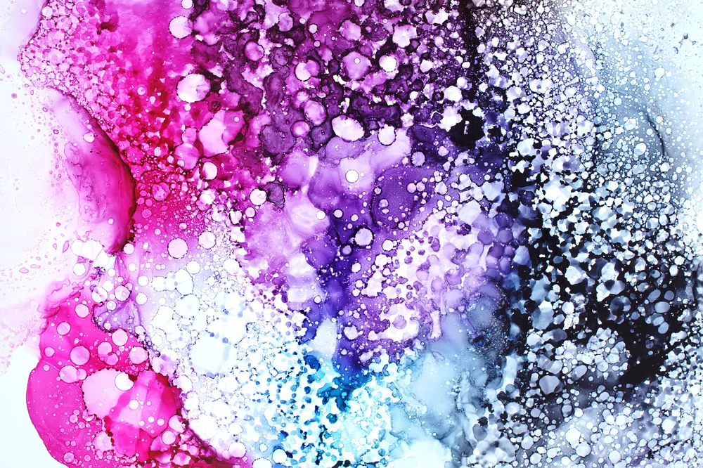 Tablou canvas: Explozie de Culoare în Tonuri de Mov și Roz - Thumbnail 2