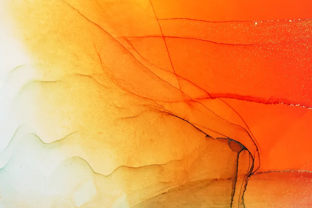 Tablou canvas: Vârtej de Culori Portocalii și Galbene - Thumbnail 2