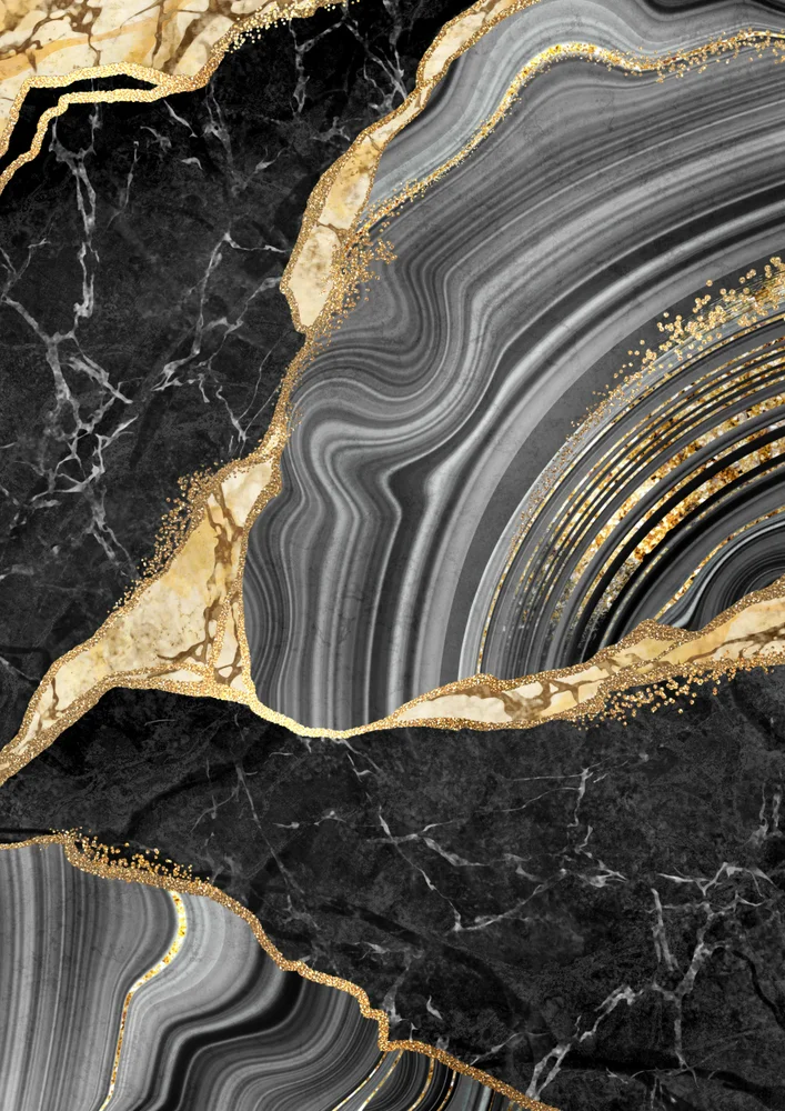 Tablou canvas: Textură Abstracție cu Elemente Aurii - Thumbnail 2