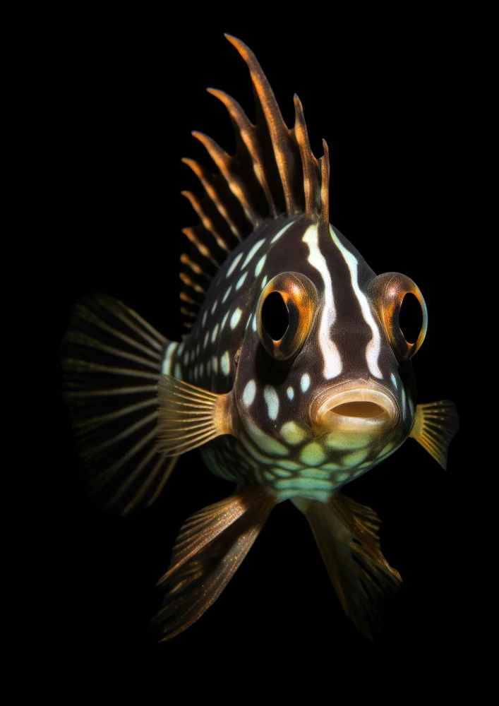 Tablou canvas: Pește Exotic cu Model Geometric - Thumbnail 2