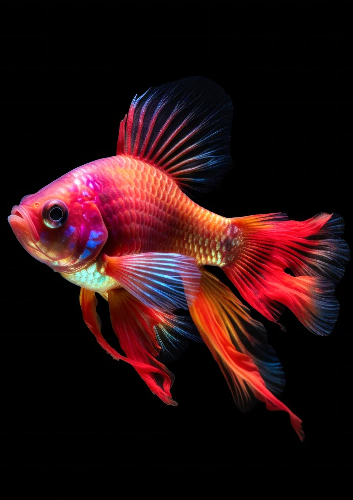 Tablou canvas: Pește Exotic în Culori Neon - Thumbnail 2