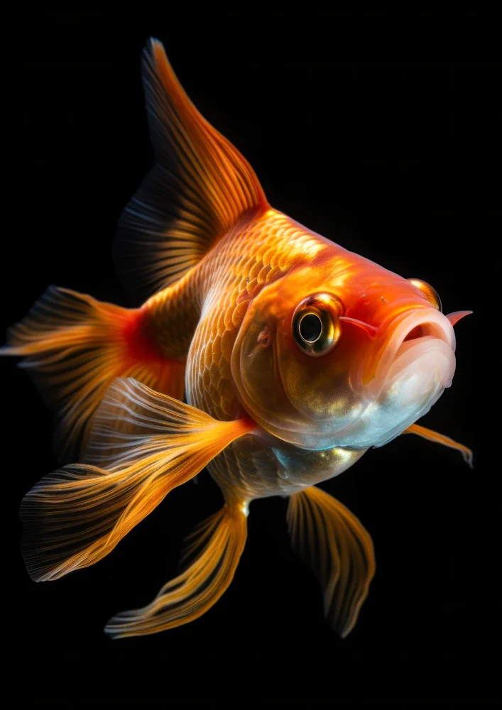 Tablou canvas: Pește Auriu în Lumini Contrastante - Thumbnail 2