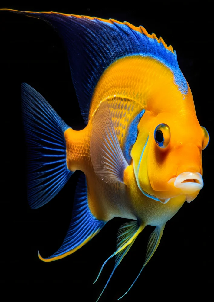 Tablou canvas: Peștele Înger în Tonuri Vibrante - Thumbnail 2