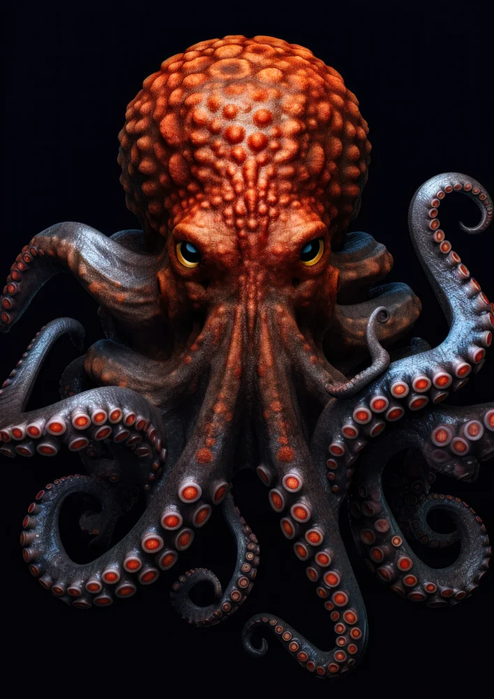 Tablou canvas: Caracatiță în Detalii Vibrante - Thumbnail 2