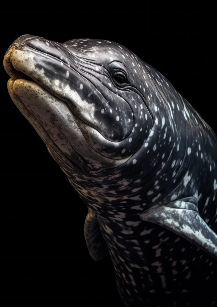 Tablou canvas: Portret Realist de Balenă în Detaliu - Thumbnail 2