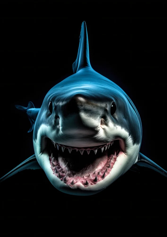 Tablou canvas: Portret Realist de Rechin Alb - Thumbnail 2